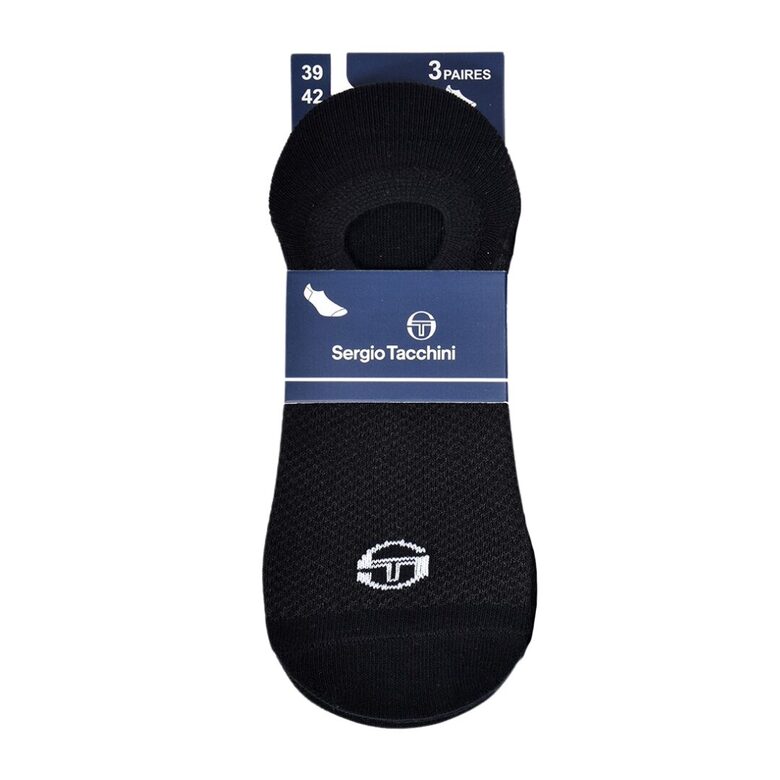 SERGIO TACCHINI MEN'S NO-SHOW SOCKS 3 PCS. PACK COLLECTION - WITH SIZE RANGE - 1,5 EUR / PACK