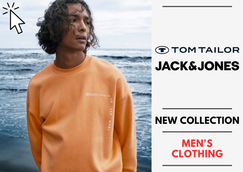 TOM TAILOR AND JACK&JONES MEN'S COLLECTION - FROM 7,1 EUR / PC